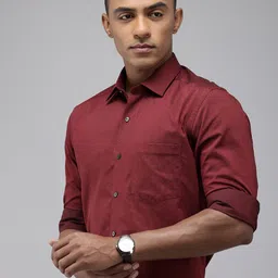 Arrow Manhattan Slim Fit Opaque Pure Cotton Formal Shirt-picture-16