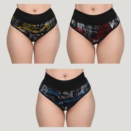 CYMRITE Women Pack Of 3 Multi Mid Rise Hipster Briefs-image-90