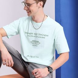 Aeropostale Typography Printed Drop-Shoulder Sleeves Pure Cotton T-shirt-image-84