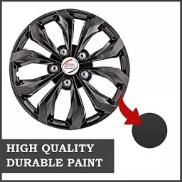 Auto Pearl Blk06 R12  304.8 mm (12 Inch) Press Type Wheel Hubcap with Retention Ring Glossy Black Wheel Cover for Maruti Alto 800 STD (Set of 4)-image-97