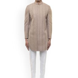SDS By Kushal Shah Cotton Thread Embroidery Sherwani Set-image-13