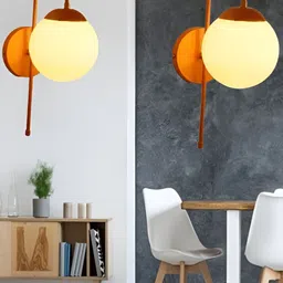 KINIS Gold-Toned Quirky Spherical Shaped Wall Lamp image 3