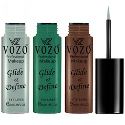 VOZO Set Of 3 Glide & Define Infusion Essential Liquid Eyeliner- 5ml Each- Shade- 02-05-06-44