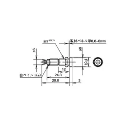IDEC UP Series LED Small Indicator Light Round Flat Built-In Resistor, UP7-2477RPN10 (Pack of 10) image 2