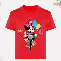 Disney By Miss and Chief Girls Minnie Mouse Printed Bio Finish T-shirt-image-50