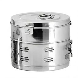 Sukhad Stainless Steel Dressing Drum Size 11x9 inch (279x228 mm) for Autoclave, SB-5152-picture-46
