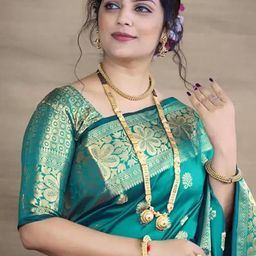 PERVAS Woven Design Zari Art Silk Banarasi Saree-15