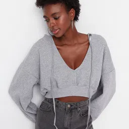 Trendyol Hooded Long Sleeves Sweatshirt-image-8
