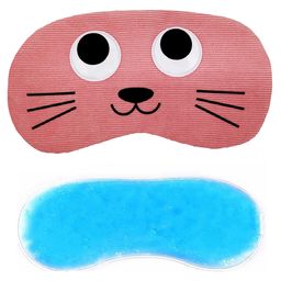 Jenna Eyes Cat Pink Face Sleeping Eye Mask With cooling Gel-image-59