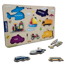 Clapjoy Wooden Learning Educational Board for Kids Vehicles - Multicolour-20