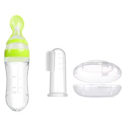 Enorme Silicone Easy Squeezy Spoon Food Feeder and Baby Silicone Finger Toothbrush with case for Babies-27