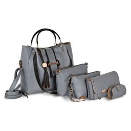 Fargo Handbag For Women And Girls COMBO SET OF 5 - Grey-image-2