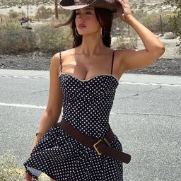 LULU & SKY Women Polka Dot Print Fit & Flare Mini Dress-image-32
