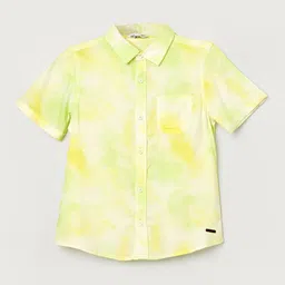 Fame Forever by Lifestyle Dyed Spread Collar Casual Shirt-image-95