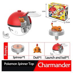 Sanjary Poke-mon Fidget Spinner Top Launch Line Battle Rotating Battle Disk Set toy for kids -Color & Model May Vary image 4