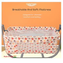 tiny tyke TinyTyke Care Automatic Cradle | Modern Electric Swing | Baby Friendly Square Hammock | Mosquito Net | Mattress | With Warranty | Multi image 4