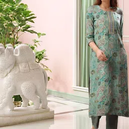 DIVASTRI Women Floral Printed Kurta with Trousers & Dupatta-image-48