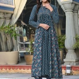 KALINI Floral Print Fit & Flare Midi Dress-image-16