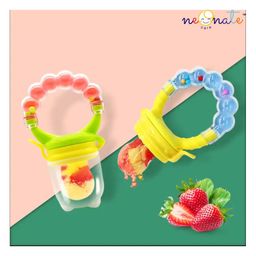 NeonateCare Fruit And Food Nibbler & Spoon Feeder pack of 2 ( 1 spoon feeder -  1 rattle nibbler) - Multicolor ( color and design may vary) image 5