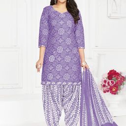 SALWAR STUDIO Floral Printed Pure Cotton Unstitched Dress Material-image-69