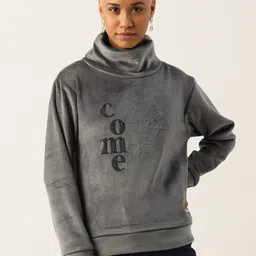Monte Carlo Women Velvet Embroidered Sweatshirt-36