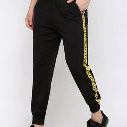 Maniac Men Black Solid Slim-Fit Joggers-image-97