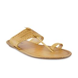 Mochi Men Beige Leather Sandals-image-95