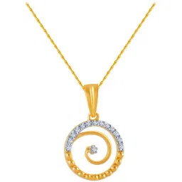 P.C. Chandra Jewellers 18 kt Gold & Diamond Pendant without Chain-picture-36