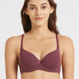 Jockey Purple Padded Under Wired 1245 T-Shirt Bra (Prints & Colors May Vary)-37