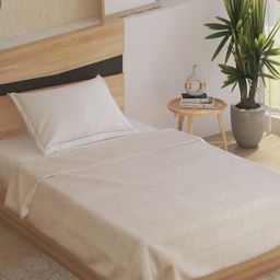 Home Centre Ellem Off White 550 GSM Single Bed Blanket-picture-23