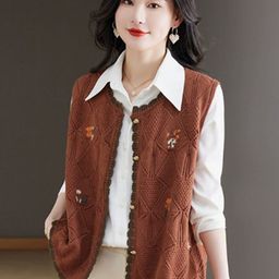 StyleCast Women Sweater Vest with Embroidered Detail-picture-37