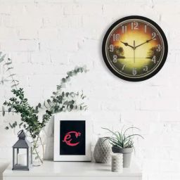 eCraftIndia Designer Round Analog Black Wall Clock-image-21