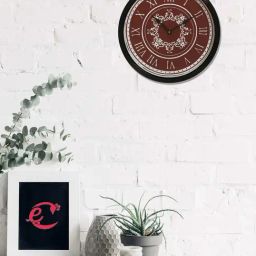 eCraftIndia Designer Round Analog Black Wall Clock-image-94