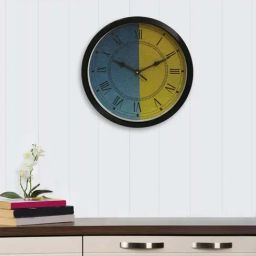 eCraftIndia Designer Round Analog Black Wall Clock-image-4