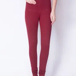 Dollar Missy Maroon Cotton Leggings-image-5