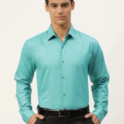 Sojanya Green Cotton Linen Regular Fit Self Pattern Shirt-image-30