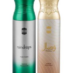 Ajmal Raindrops & Wisal Parfum Deodorant Combo for Unisex-image-120