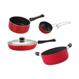Nirlon Red Aluminium Home Cooking Non-Stick Cookware - Set of 4-37