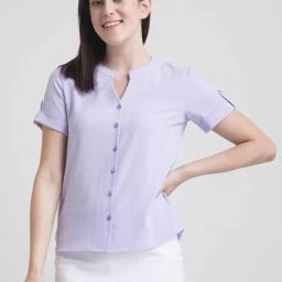FableStreet Lavender Regular Fit Top-image-79