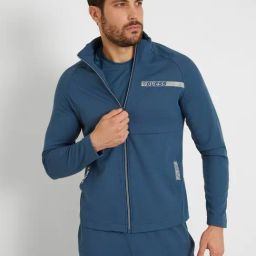 Guess Blue Regular Fit Solid Sweatshirt-image-20