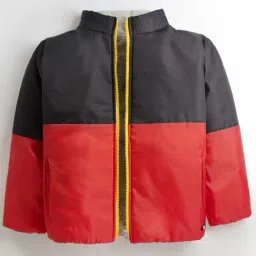 Cherry Crumble By Nitt Hyman Kids Multicolor Color Block Full Sleeves Reversible Jacket-image-25