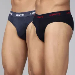 Levi's Navy & Black Cotton Regular Fit Briefs - Pack Of 2-picture-12
