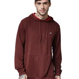 The Souled Store Maroon Regular Fit Hooded Sweatshirt-image-33