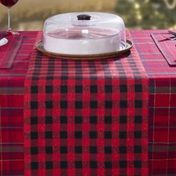 Maspar Red Cotton Printed 4 Seater Table Runner-picture-42