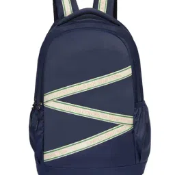 United Colors of Benetton Navy Phantom Striped Laptop Backpack-picture-9
