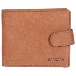 SASSORA JADE Tan Leather Bi-Fold Wallet image 1