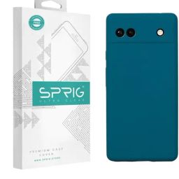 Sprig Liquid Silicone Back Cover for GOOGLE PIXEL 6A (Blue)-image-84