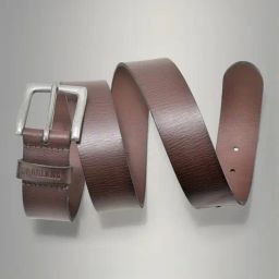 Woodland Brown Textured Leather Casual Belt for Men-picture-8