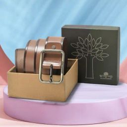 Woodland Tan Leather Casual Belt for Men-picture-37