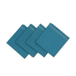 Maspar Dazzle Blue Cotton Printed 4 Seater Runner & Napkins - Set of 6-picture-4